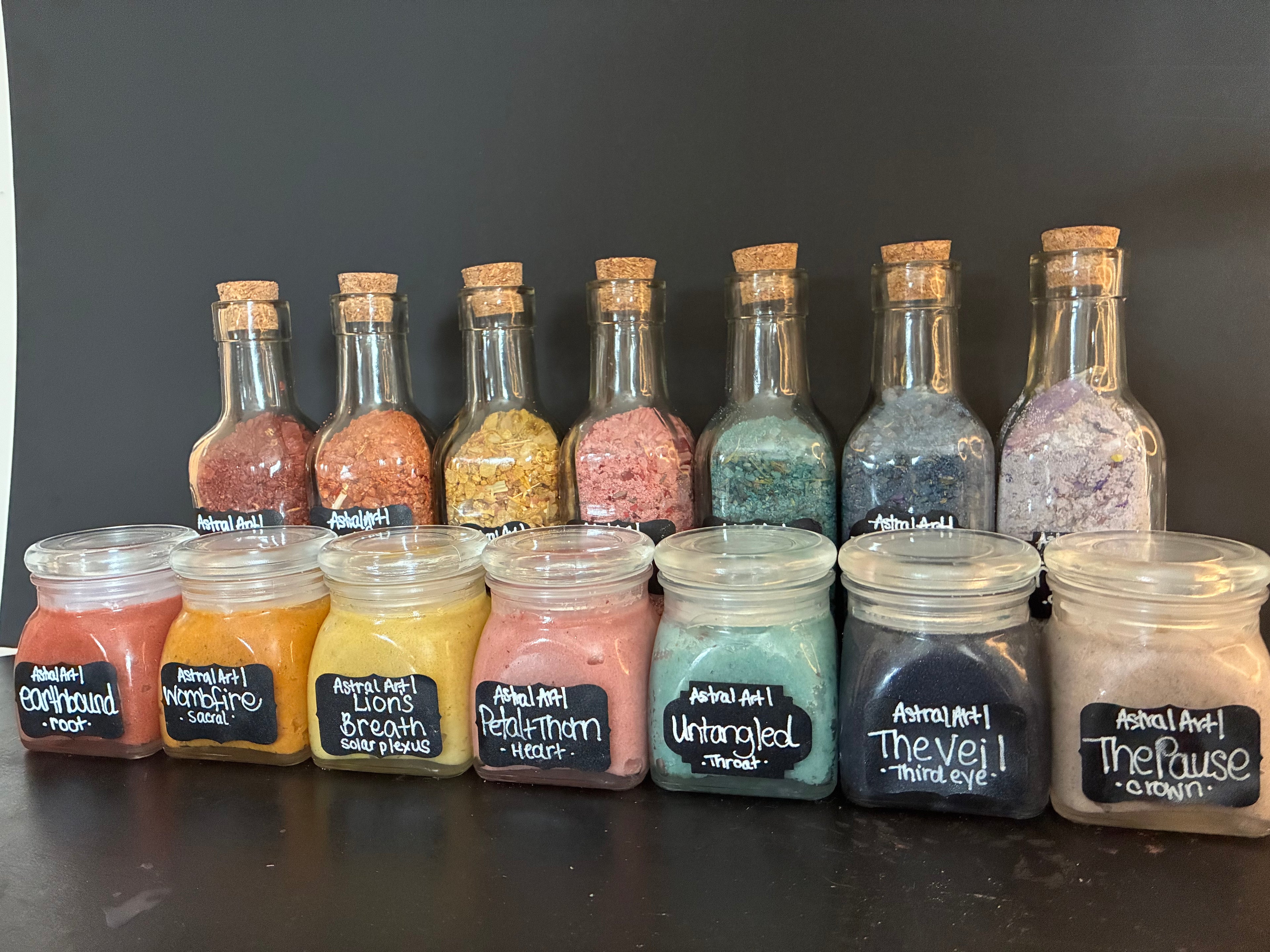7 Botanical Bath Salts + 7 Velvety Whipped Body Scrubs